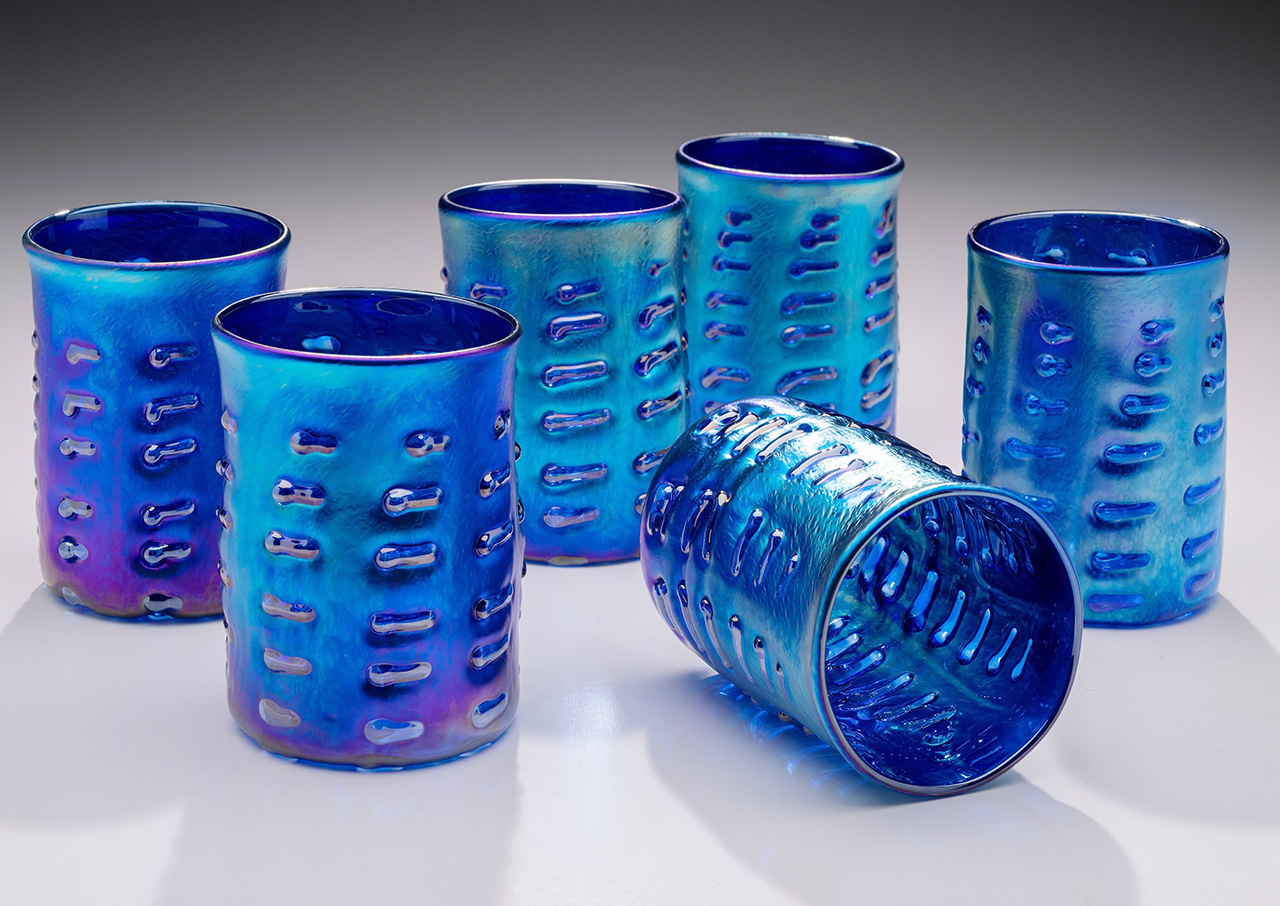 Magic Sands Glass Studio, Peter Vizzusi, Spinning Optic vase